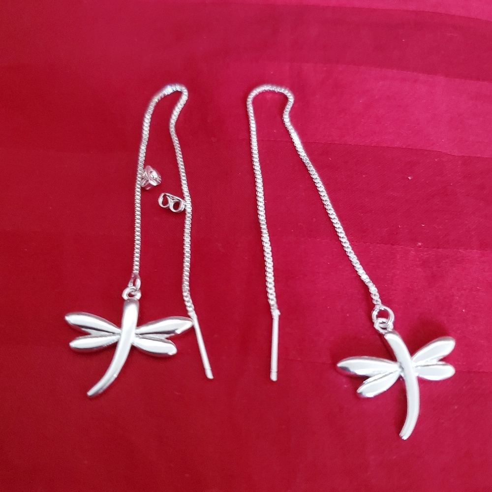 PENDANT EARRING, WITH LIVELULA DICEÑO. SUPER STYLISH. 925 SILVER.